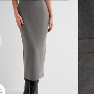 EXPRESS Long Maxi Pencil High Waist Grey Back Slit Soft Skirt